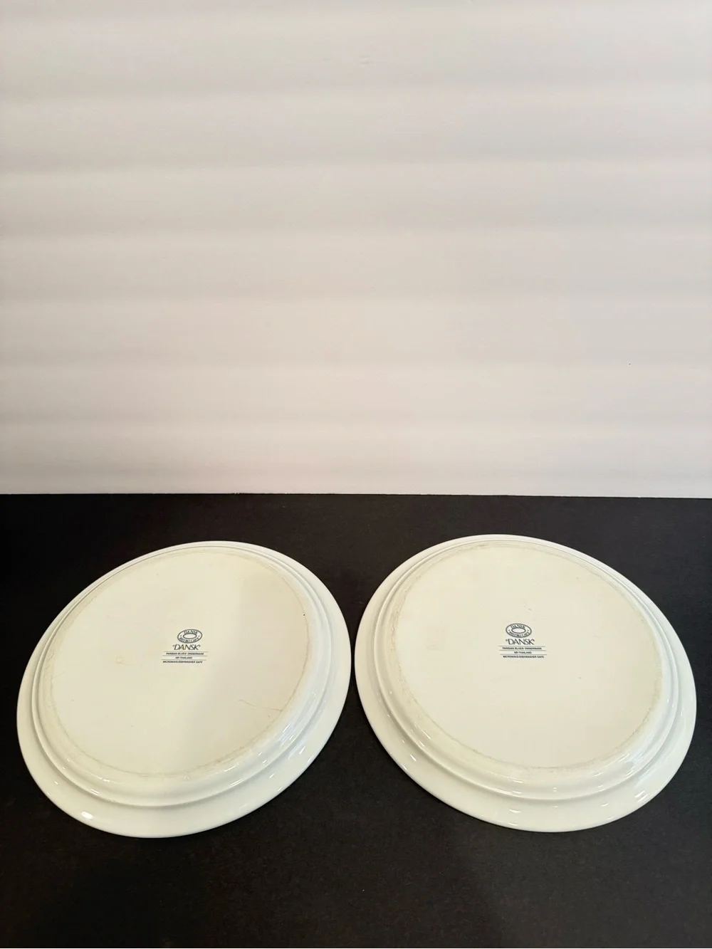Vintage Dansk Bistro Cafe Parisian Blue Dinner Plates Set of 6 10.25